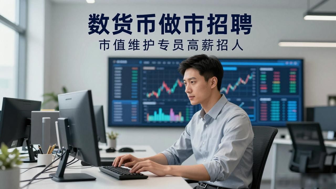 数字货币做市招聘 市值维护专员高薪招人