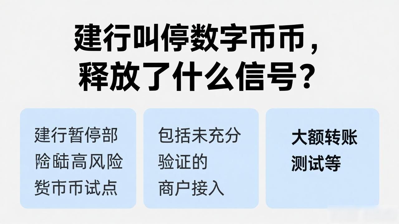 数字人民币合规挑战_建行叫停数字货币_建行叫停数字货币钱包推广